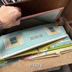 Vintage Two Story Doll House Metal