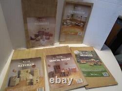 Vintage set lot 8 Miniature Dollhouse Furniture Kits by Dura-Craft 1980's NOS