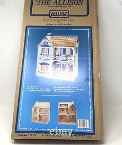 Vtg 80s Artply The Allison Wooden Doll House Kit Model No. 77 Wood USA Cottage