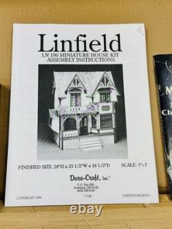 Vtg Linfield Mansions In Miniature Doll House Kit LN-190 1994 New Open Box