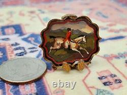 Vtg. Miniature Dollhouse Artist Natasha Beshenkovsky Victorian Oil Painting Tray