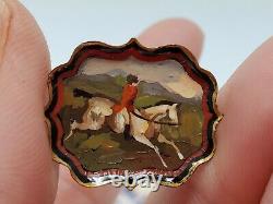 Vtg. Miniature Dollhouse Artist Natasha Beshenkovsky Victorian Oil Painting Tray