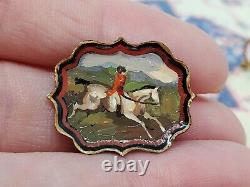 Vtg. Miniature Dollhouse Artist Natasha Beshenkovsky Victorian Oil Painting Tray