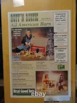 Vtg New Real Good Toys Ruff N' Rustic All American Barn Dollhouse Kit
