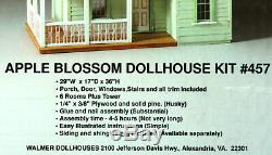 Vtg Walmer Large 36 Wood Dollhouse Kit 457 Apple Blossom Porch Tower Wooden NIB