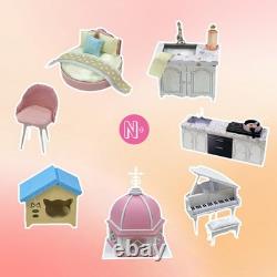 Windsor Castle Miniature Dollhouse DIY Wooden Building House Kit withLED for Gift