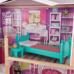 Wood Doll House Large Dollhouse Kit Furniture Pretend Play KidKraft Dolls Girls