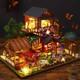 Wooden Building Kit Doll Houses with Furniture Dollhouse Handmade Toys for Gifts