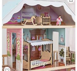 Wooden Dollhouse By Kid Kraft Comes With 14 Furniture Pieces 4ft Assembly Req