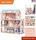 Wooden Dollhouse Gift for Kids Inspires Creativity & Endless Fun, Ages 3-6