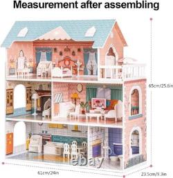 Wooden Dollhouse Gift for Kids Inspires Creativity & Endless Fun, Ages 3-6