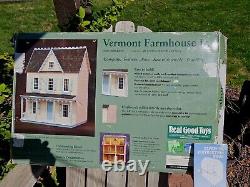 Wooden Dollhouse Kit Real Good Toys Vermont Farmhouse 7-Room Home Open Box JM401