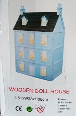 Wooden Dolls House Flat Pack Kit 112 Scale Unpainted