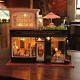 Wooden Handmade Dollhouse Miniature DIY Kit Romantic Cafe w Furniture 124 scale