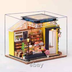 Wooden Miniature Doll House 3D Puzzle Kit Furniture Lighting Wooden Craft Gift