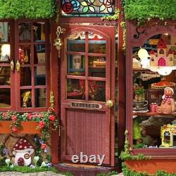 Wooden Miniature Dollhouse Fairy Tale Kingdom Rare House DIY Model Kit for Adult