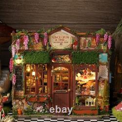 Wooden Miniature Dollhouse Fairy Tale Kingdom Rare House DIY Model Kit for Adult