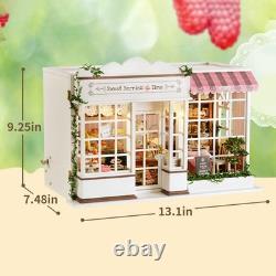 Wooden Miniature Dollhouse Sweet Berry Time DIY Model Kit for Adult Xmas Gifts