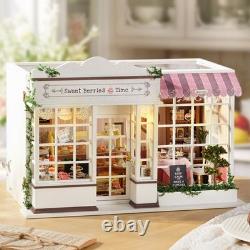 Wooden Miniature Dollhouse Sweet Berry Time DIY Model Kit for Adult Xmas Gifts